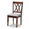 Baxton Studio Augustine Grey Upholstered and Walnut Wood 4-Piece Dining Chair Set 165-9882 - alternate 4